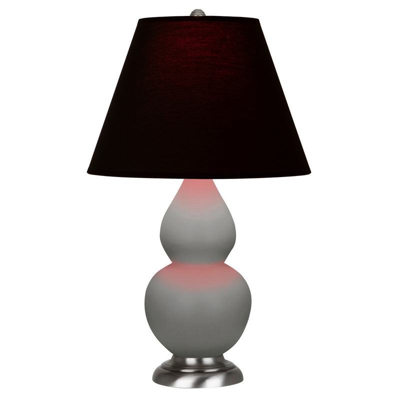 Robert Abbey MST52K One Light Accent Lamp, Matte Smokey Taupe Glazed Ceramic w/Antique Silver