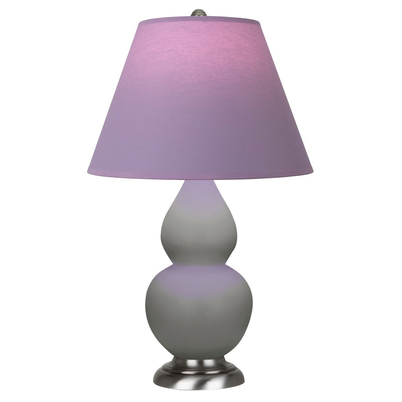 Robert Abbey MST52L One Light Accent Lamp, Matte Smokey Taupe Glazed Ceramic w/Antique Silver