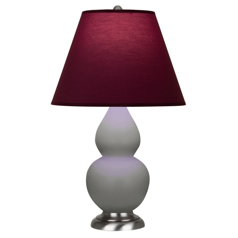 Robert Abbey MST52P One Light Accent Lamp, Matte Smokey Taupe Glazed Ceramic w/Antique Silver
