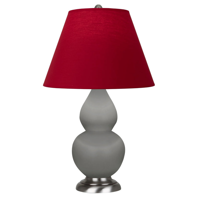 Robert Abbey MST52R One Light Accent Lamp, Matte Smokey Taupe Glazed Ceramic w/Antique Silver
