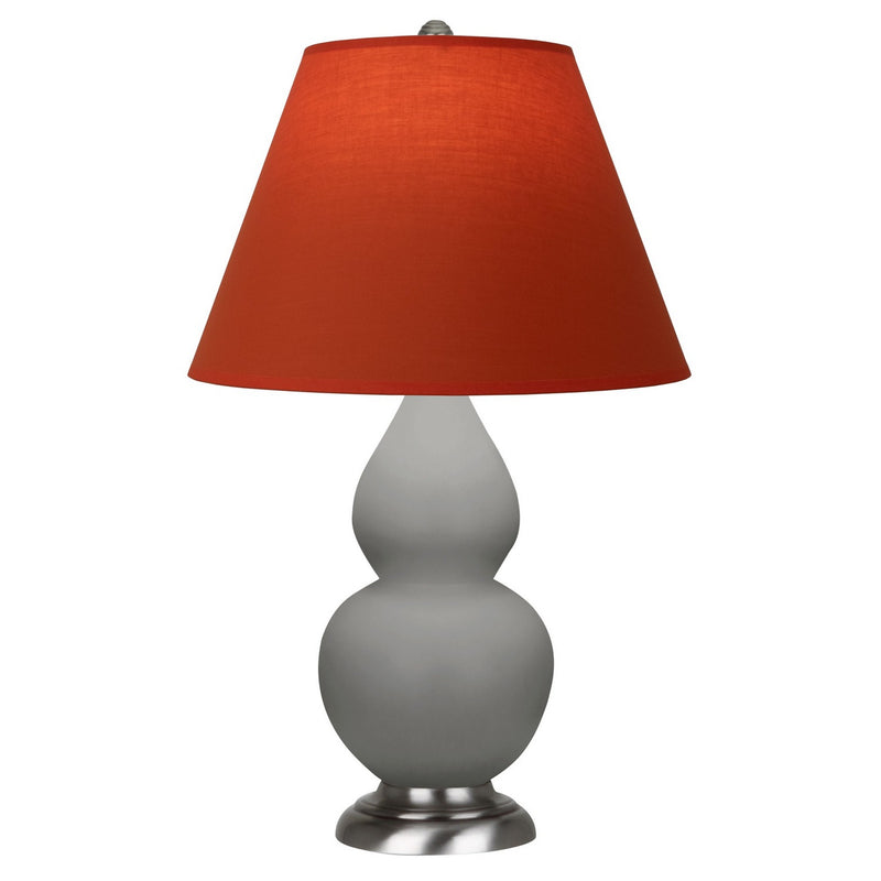 Robert Abbey MST52T One Light Accent Lamp, Matte Smokey Taupe Glazed Ceramic w/Antique Silver