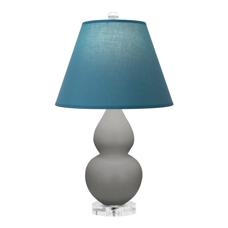 Robert Abbey MST53B One Light Accent Lamp, Matte Smokey Taupe Glazed Ceramic w/Lucite