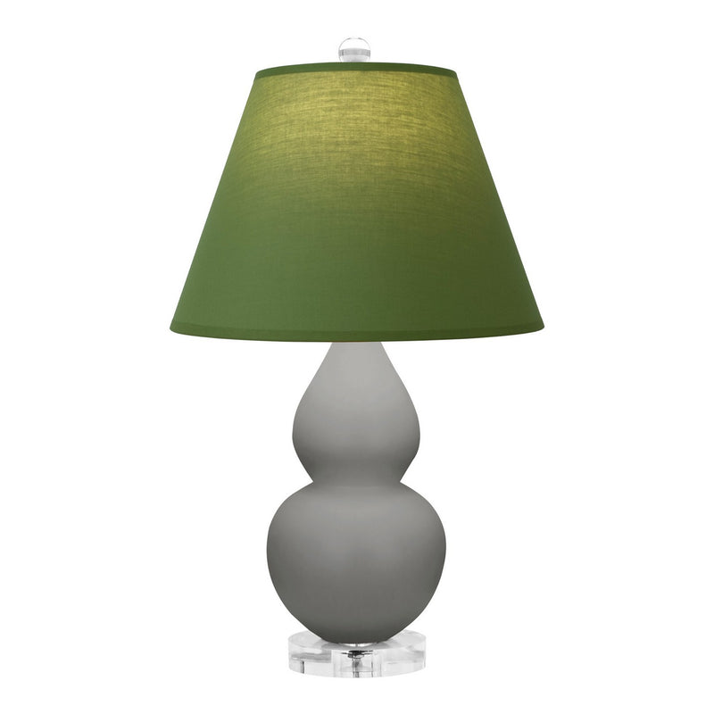 Robert Abbey MST53G One Light Accent Lamp, Matte Smokey Taupe Glazed Ceramic w/Lucite