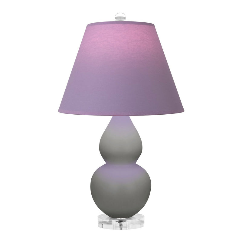 Robert Abbey MST53L One Light Accent Lamp, Matte Smokey Taupe Glazed Ceramic w/Lucite