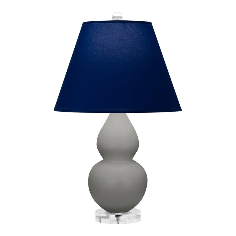 Robert Abbey MST53N One Light Accent Lamp, Matte Smokey Taupe Glazed Ceramic w/Lucite