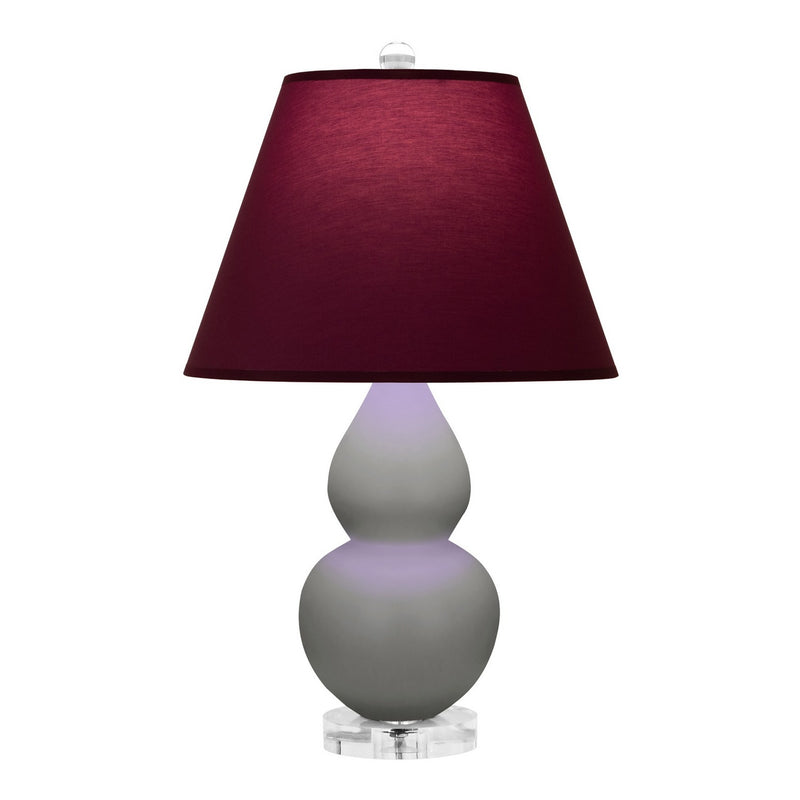 Robert Abbey MST53P One Light Accent Lamp, Matte Smokey Taupe Glazed Ceramic w/Lucite