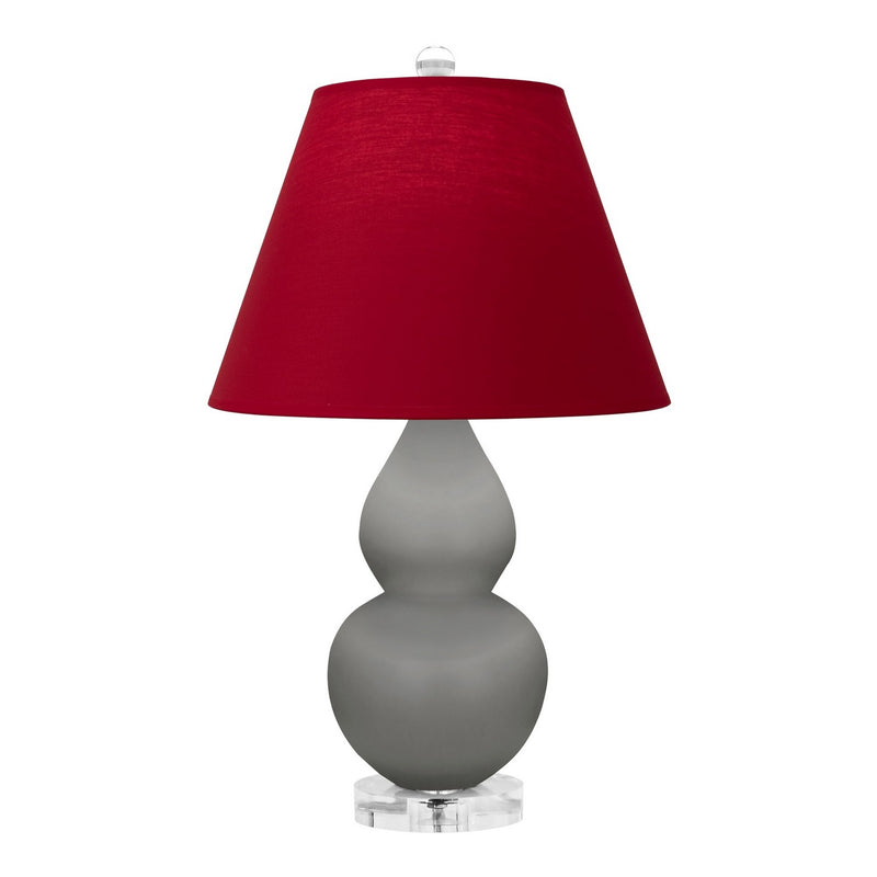Robert Abbey MST53R One Light Accent Lamp, Matte Smokey Taupe Glazed Ceramic w/Lucite