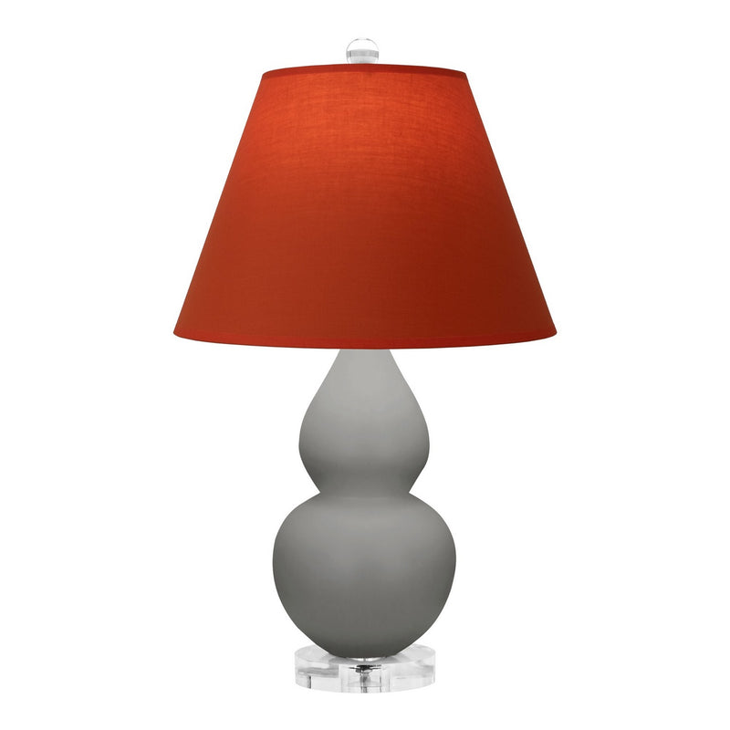 Robert Abbey MST53T One Light Accent Lamp, Matte Smokey Taupe Glazed Ceramic w/Lucite