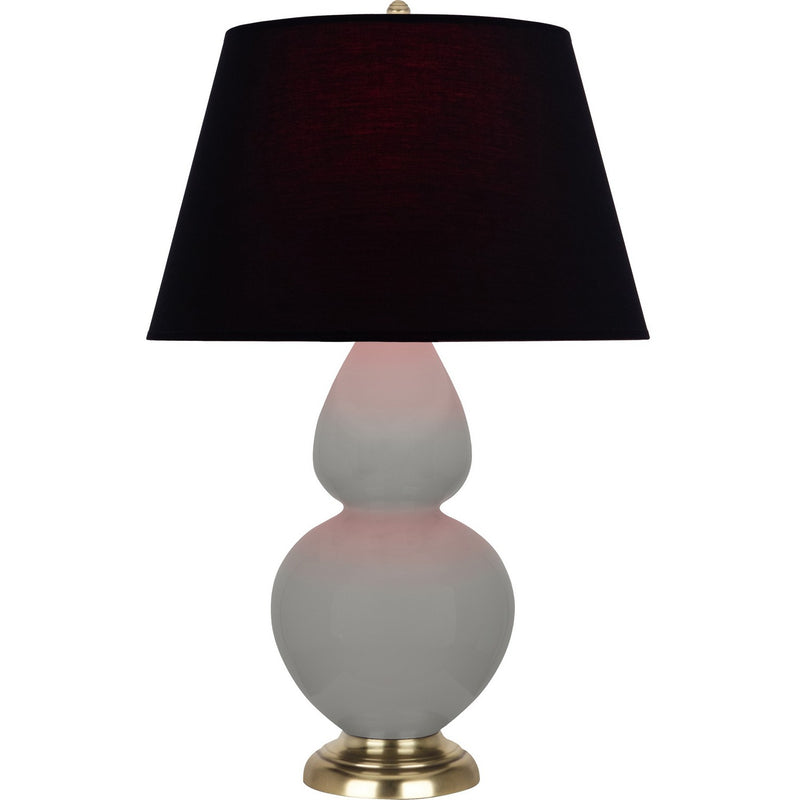 Robert Abbey MST55K One Light Table Lamp, Matte Smokey Taupe Glazed Ceramic w/Antique Natural Brass
