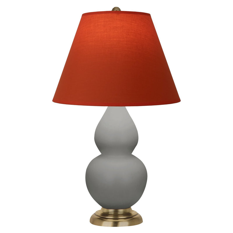 Robert Abbey MST50T One Light Accent Lamp, Matte Smokey Taupe Glazed Ceramic w/Antique Natural Brass