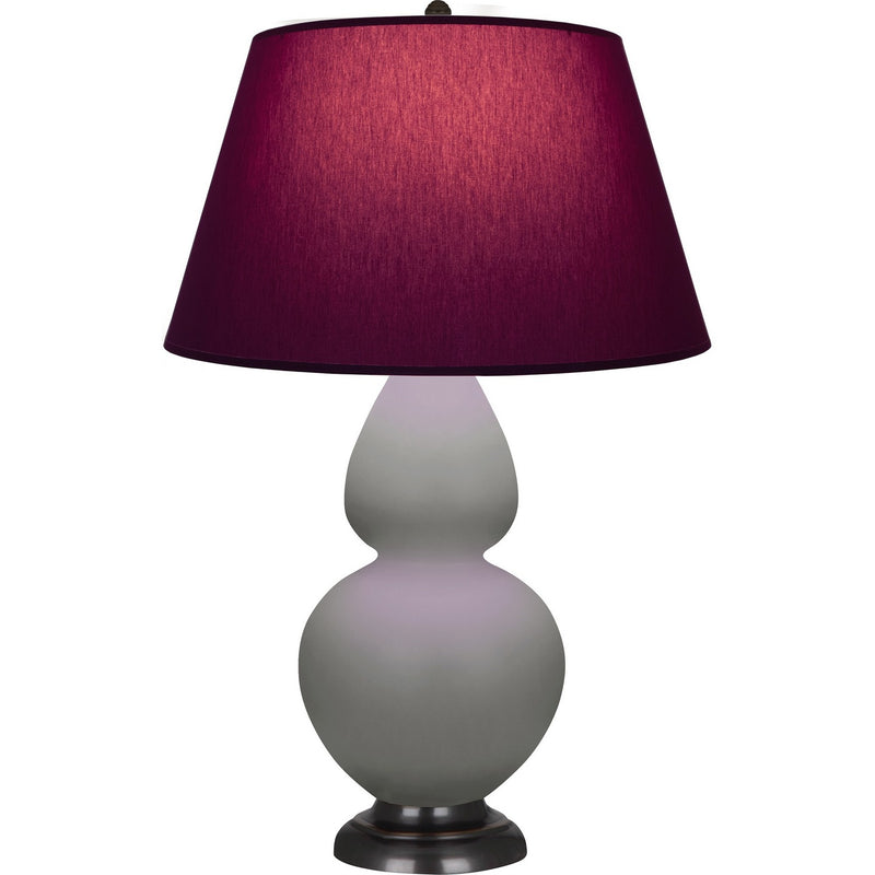 Robert Abbey MST57P One Light Table Lamp, Matte Smokey Taupe Glazed Ceramic w/Deep Patina Bronze