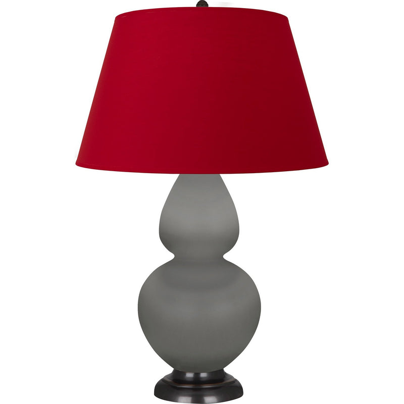 Robert Abbey MST57R One Light Table Lamp, Matte Smokey Taupe Glazed Ceramic w/Deep Patina Bronze