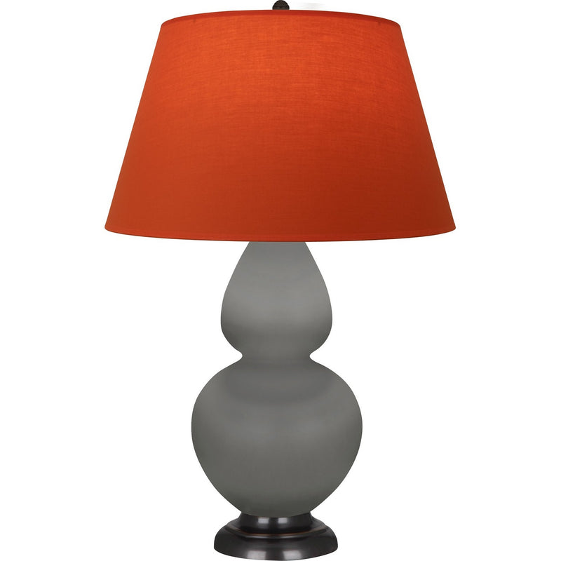Robert Abbey MST57T One Light Table Lamp, Matte Smokey Taupe Glazed Ceramic w/Deep Patina Bronze