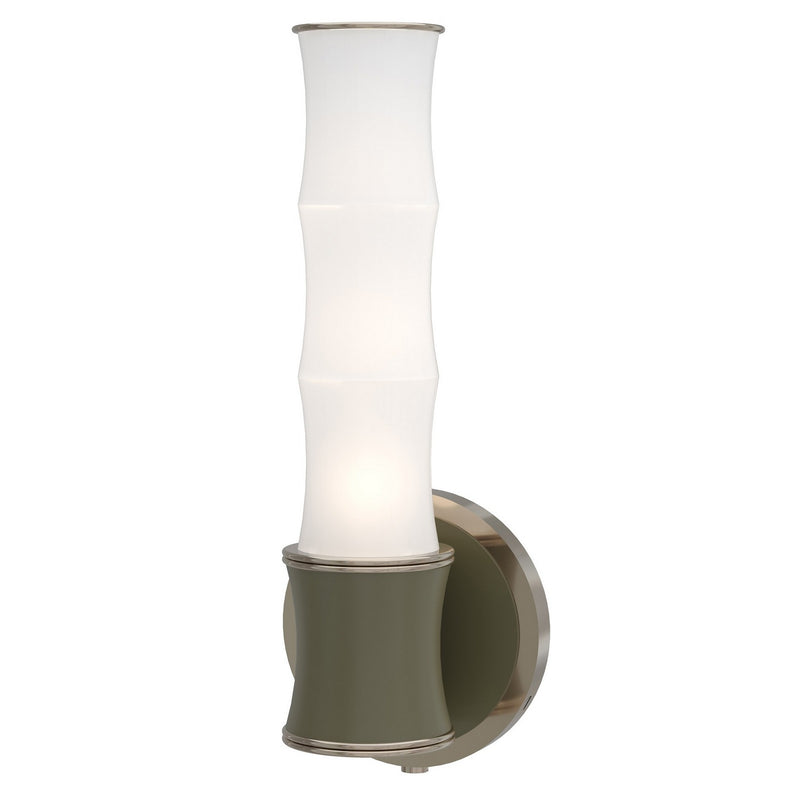 Robert Abbey MST69 One Light Wall Sconce, Matte Smokey Taupe w/Polished Nickel