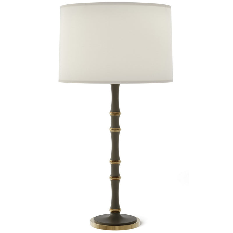 Robert Abbey MST71 One Light Table Lamp, Matte Smokey Taupe w/Modern Brass