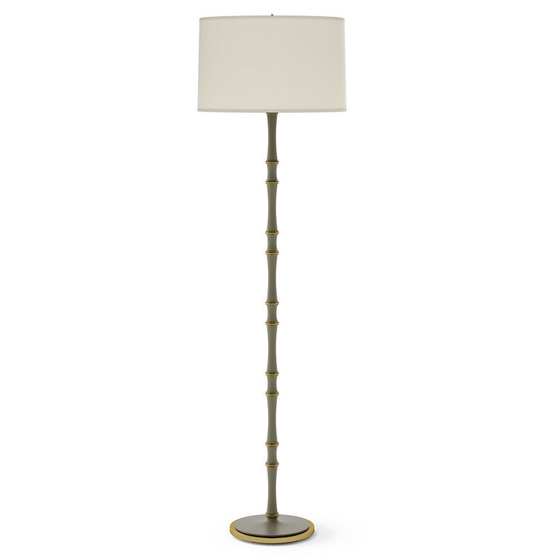 Robert Abbey MST73 One Light Floor Lamp, Matte Smokey Taupe w/Modern Brass