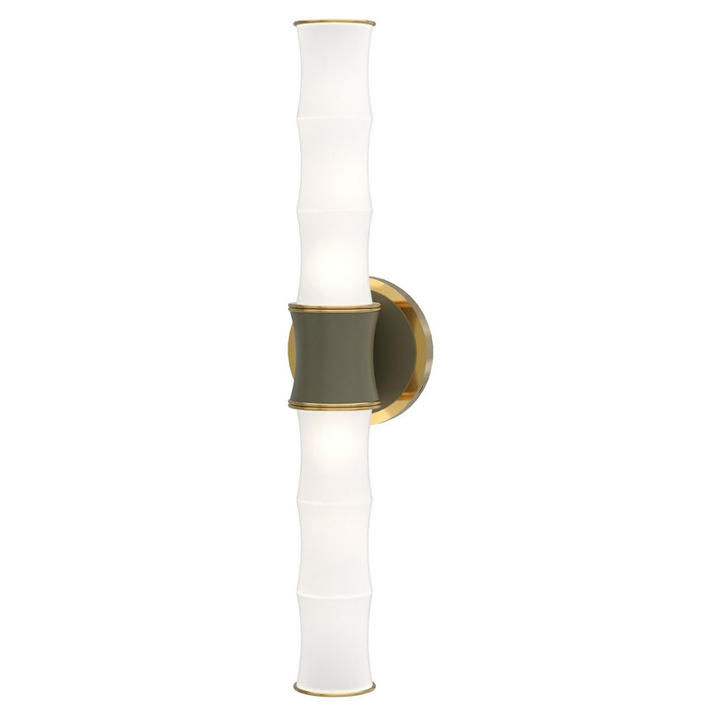 Robert Abbey MST83 Two Light Wall Sconce, Matte Smokey Taupe w/Modern Brass