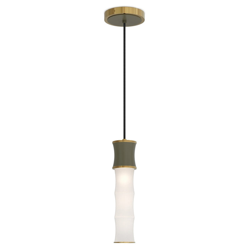 Robert Abbey MST85 One Light Pendant, Matte Smokey Taupe w/Modern Brass