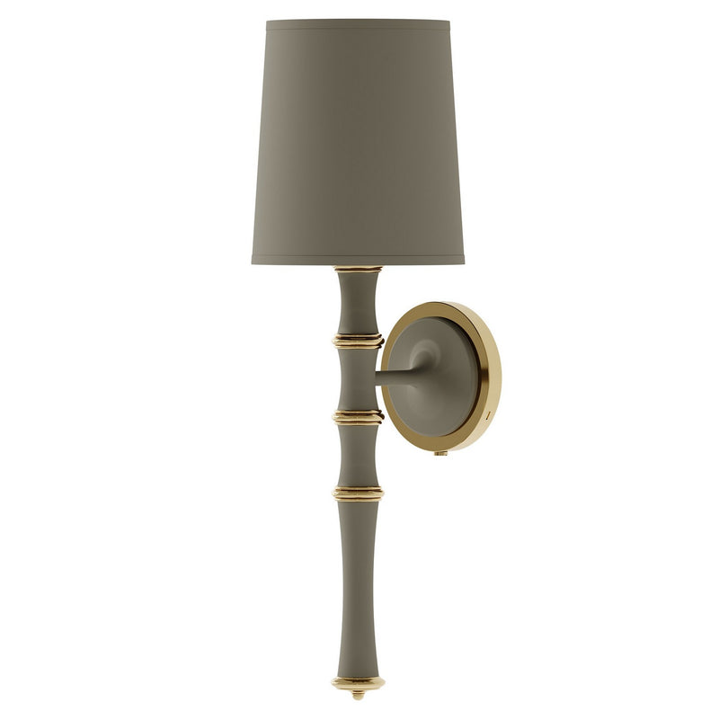 Robert Abbey MST87X One Light Wall Sconce, Matte Smokey Taupe w/Modern Brass