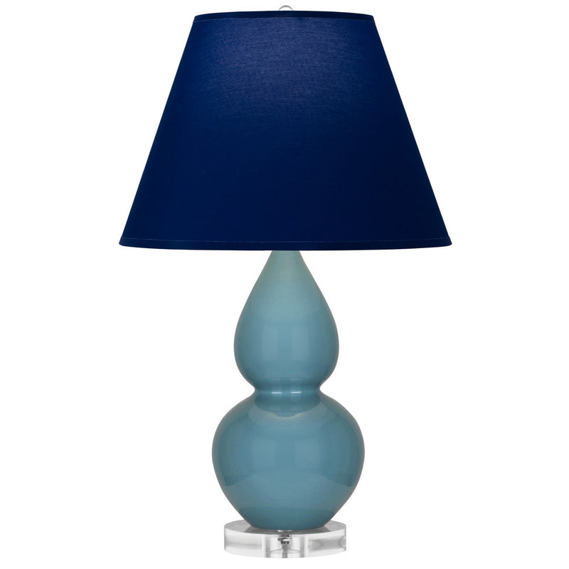 Robert Abbey OB13N One Light Accent Lamp, Steel Blue Glazed Ceramic w/Lucite