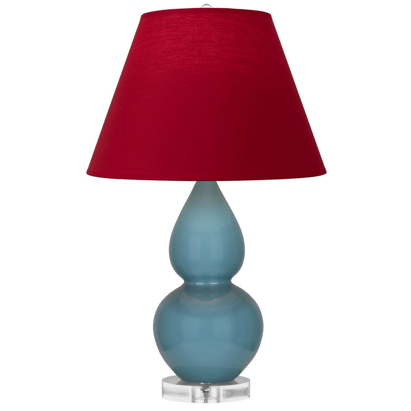 Robert Abbey OB13R One Light Accent Lamp, Steel Blue Glazed Ceramic w/Lucite
