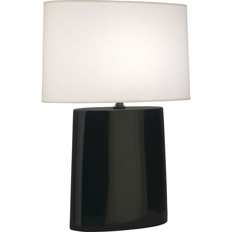 Robert Abbey OS03 One Light Table Lamp, Obsidian Glazed Ceramic