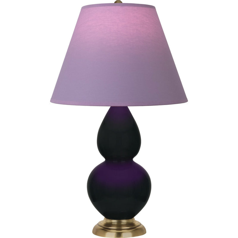 Robert Abbey OS10L One Light Accent Lamp, Obsidian Glazed Ceramic w/Antique Natural Brass