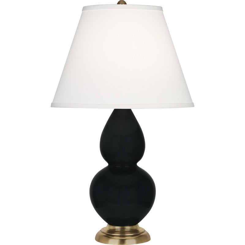 Robert Abbey OS10X One Light Accent Lamp, Obsidian Glazed Ceramic w/Antique Natural Brass