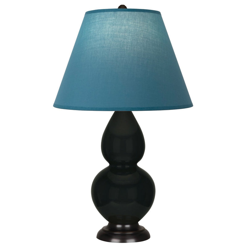 Robert Abbey OS11B One Light Accent Lamp, Obsidian Glazed Ceramic w/Deep Patina Bronze