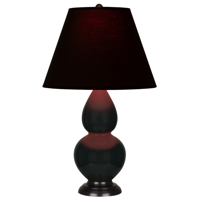 Robert Abbey OS11K One Light Accent Lamp, Obsidian Glazed Ceramic w/Deep Patina Bronze