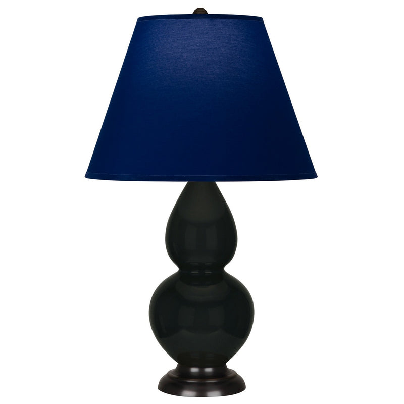 Robert Abbey OS11N One Light Accent Lamp, Obsidian Glazed Ceramic w/Deep Patina Bronze