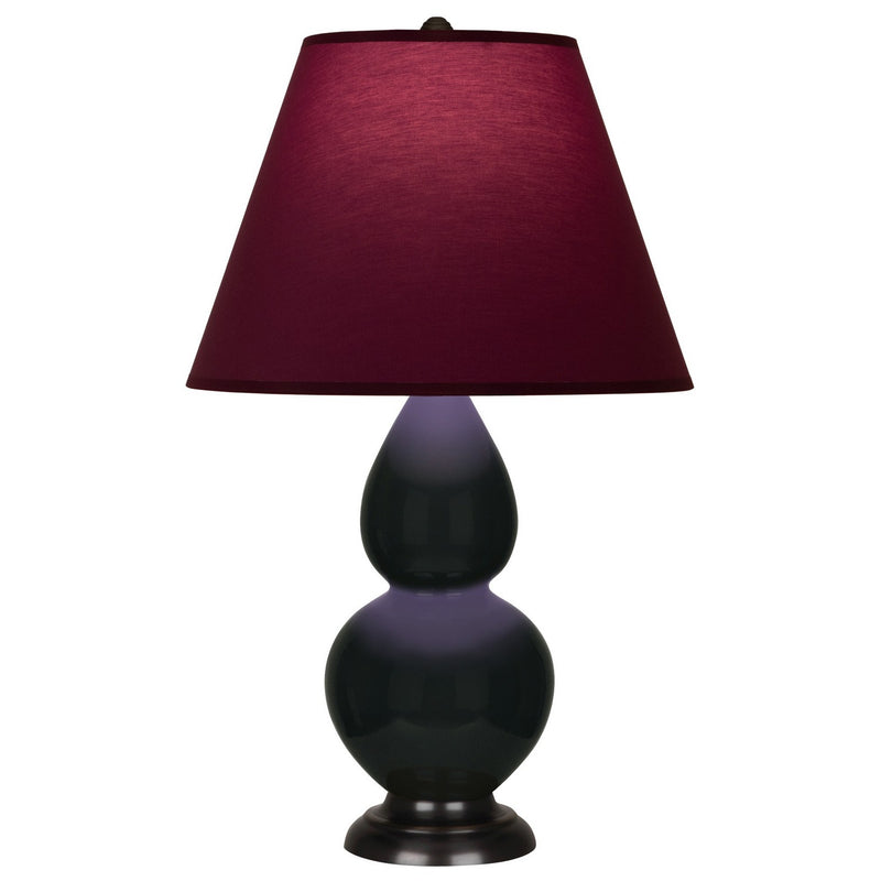 Robert Abbey OS11P One Light Accent Lamp, Obsidian Glazed Ceramic w/Deep Patina Bronze