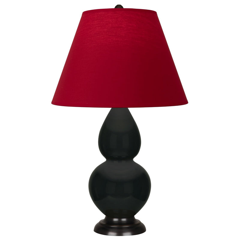 Robert Abbey OS11R One Light Accent Lamp, Obsidian Glazed Ceramic w/Deep Patina Bronze