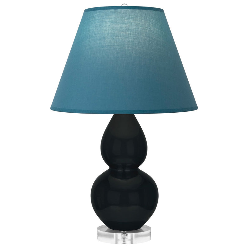 Robert Abbey OS13B One Light Accent Lamp, Obsidian Glazed Ceramic w/Lucite