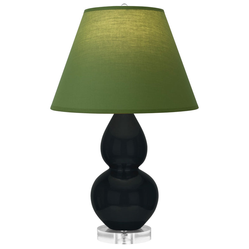 Robert Abbey OS13G One Light Accent Lamp, Obsidian Glazed Ceramic w/Lucite