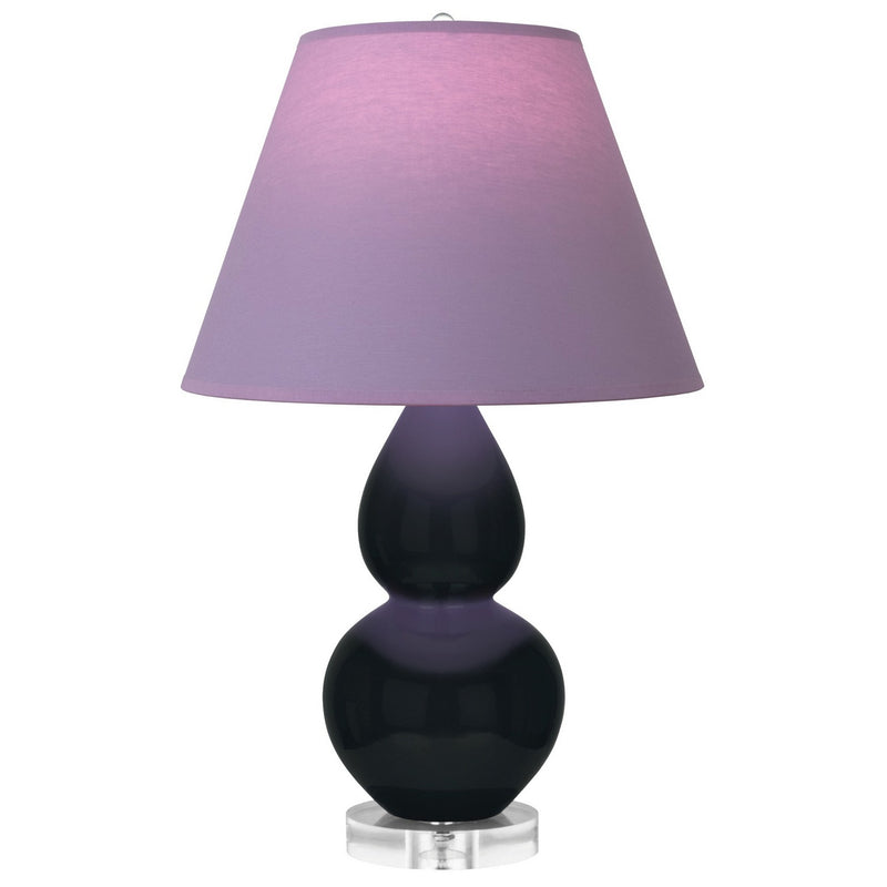 Robert Abbey OS13L One Light Accent Lamp, Obsidian Glazed Ceramic w/Lucite