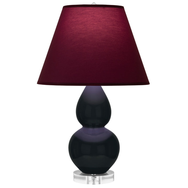 Robert Abbey OS13P One Light Accent Lamp, Obsidian Glazed Ceramic w/Lucite