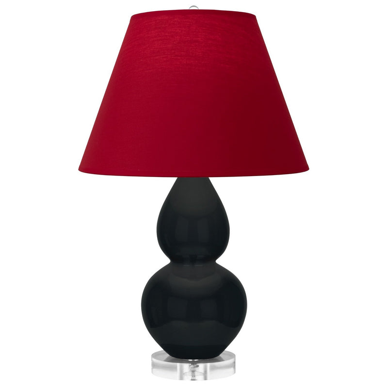 Robert Abbey OS13R One Light Accent Lamp, Obsidian Glazed Ceramic w/Lucite