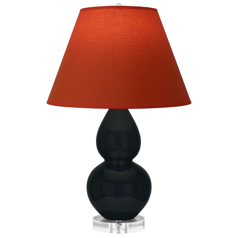 Robert Abbey OS13T One Light Accent Lamp, Obsidian Glazed Ceramic w/Lucite