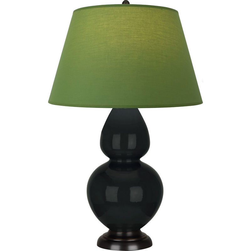 Robert Abbey OS21G One Light Table Lamp, Obsidian Glazed Ceramic w/Deep Patina Bronze