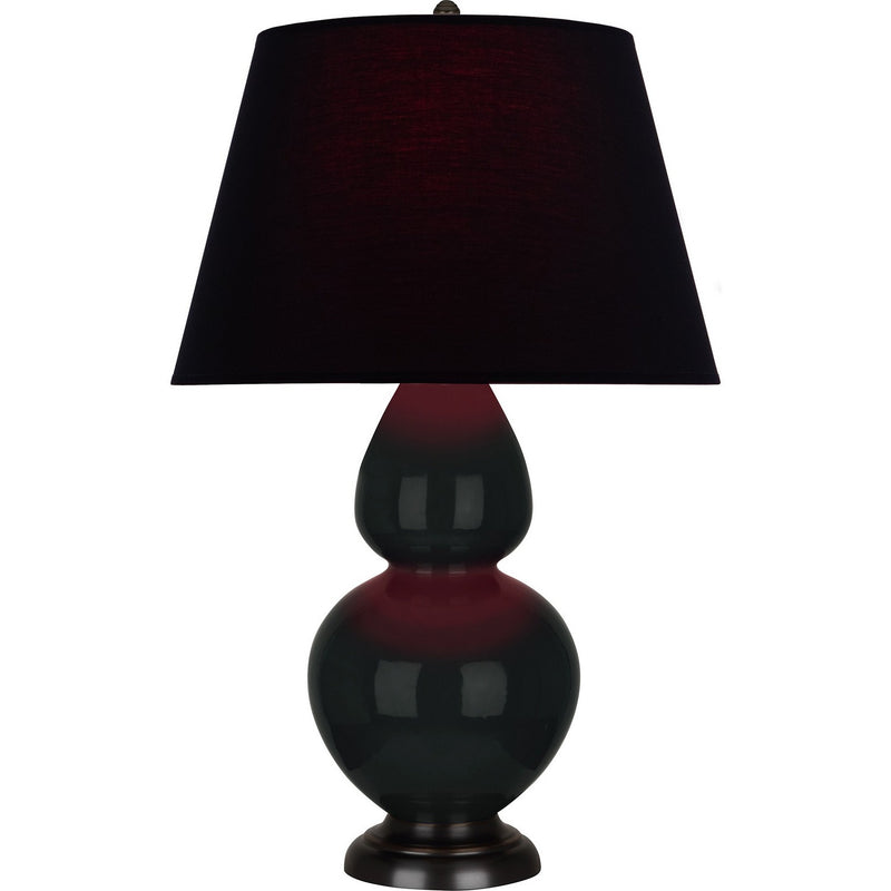 Robert Abbey OS21K One Light Table Lamp, Obsidian Glazed Ceramic w/Deep Patina Bronze