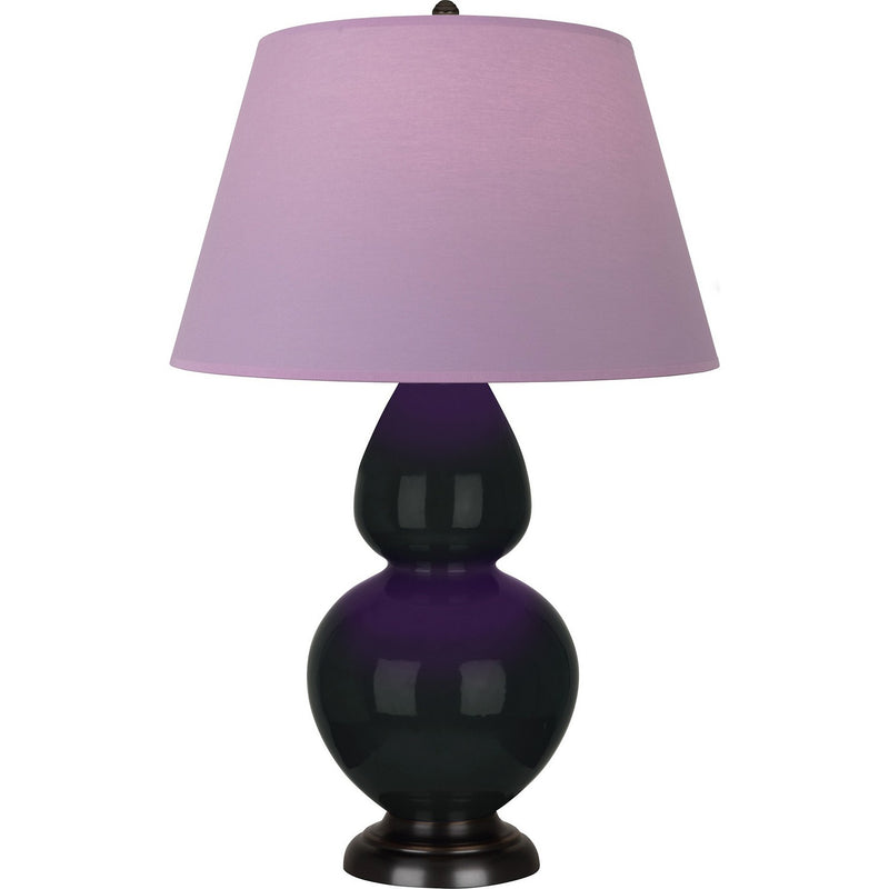 Robert Abbey OS21L One Light Table Lamp, Obsidian Glazed Ceramic w/Deep Patina Bronze