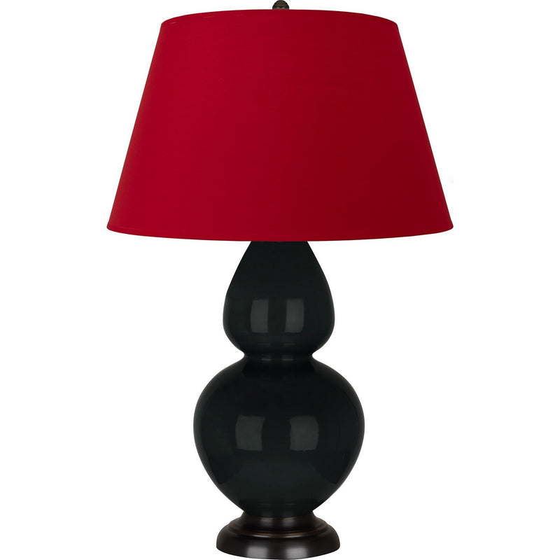 Robert Abbey OS21R One Light Table Lamp, Obsidian Glazed Ceramic w/Deep Patina Bronze