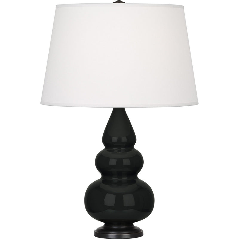 Robert Abbey OS31X One Light Accent Lamp, Obsidian Glazed Ceramic w/Deep Patina Bronze