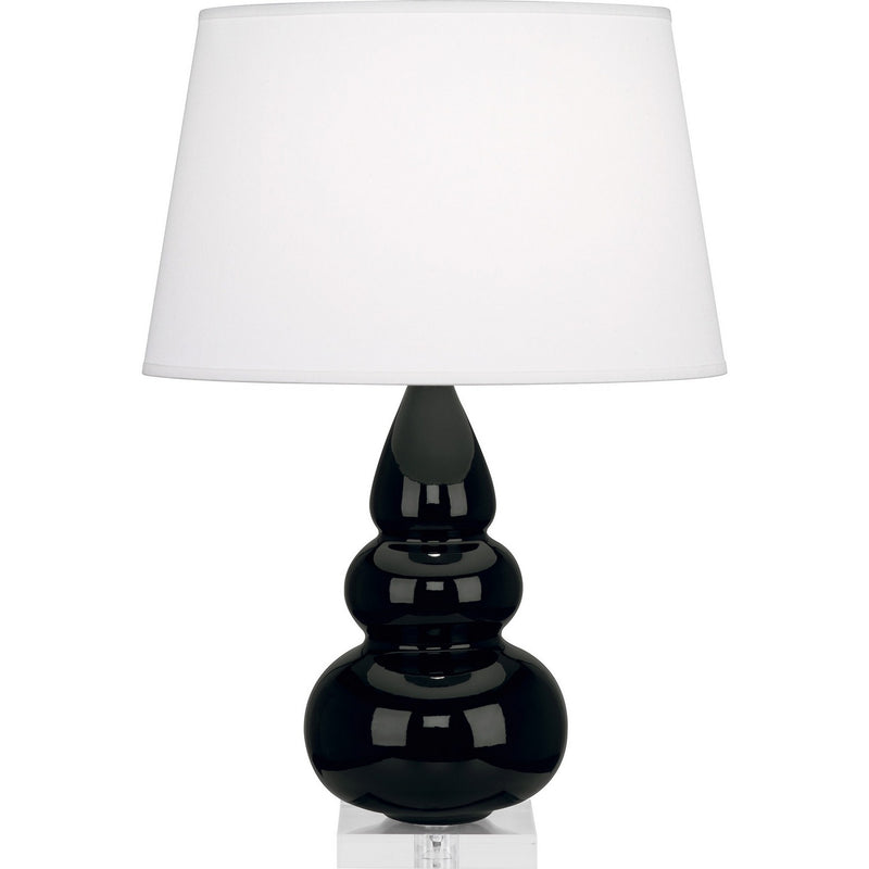Robert Abbey OS33X One Light Accent Lamp, Obsidian Glazed Ceramic w/Lucite