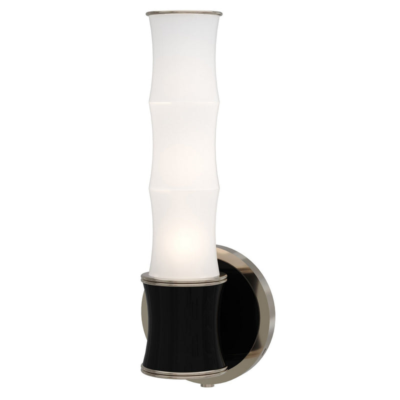 Robert Abbey OS69 One Light Wall Sconce, Obsidian w/Polished Nickel