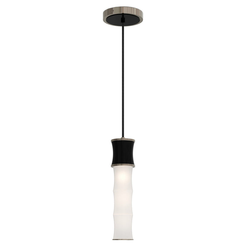 Robert Abbey OS86 One Light Pendant, Obsidian w/Polished Nickel