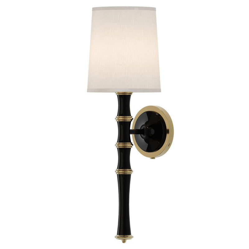 Robert Abbey OS87 One Light Wall Sconce, Obsidian w/Modern Brass