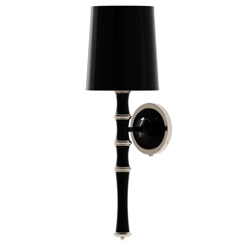 Robert Abbey OS88X One Light Wall Sconce, Obsidian w/Polished Nickel