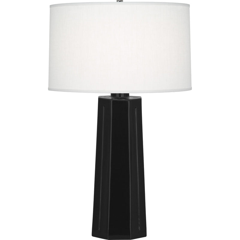Robert Abbey OS960 One Light Table Lamp, Obsidian Glazed Ceramic